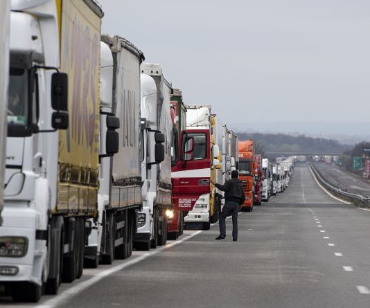 Kamioni satima stoje u kolonama