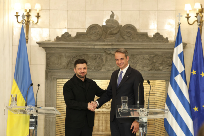 Vladimir Zelenski i Kirijakos Micotakis